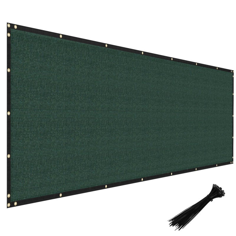 Windscreen4less Privacy Fence Screen 6'x50' Heavy Duty Windscreen Fencing Mesh Fabric Shade Cover for Outdoor Wall Garden Yard Pool Deck, Green - Image 1